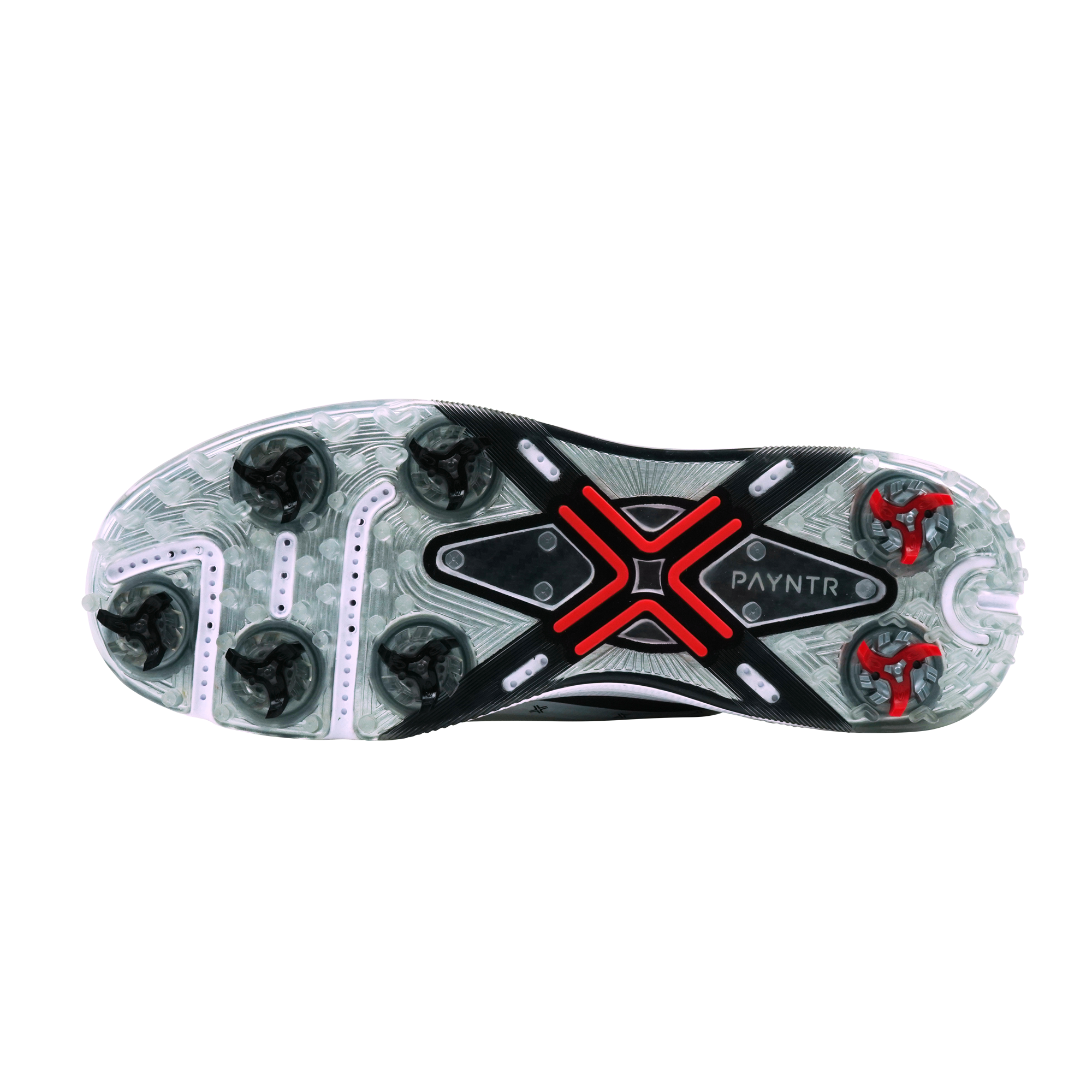 PAYNTR X 004 RS Spiked Golf Shoes - White & Black